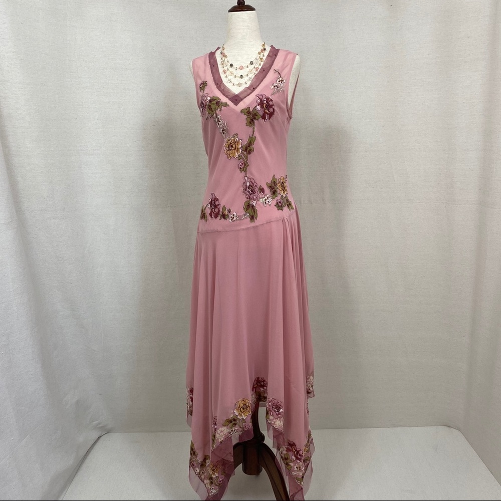 Newport News Blush Pink Floral Dress